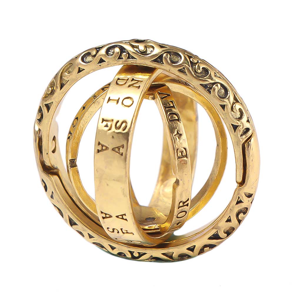 Retro Style Astronomical Ball Ring Universe Sphere Astronomy Ball Rings  Jewelry Gift