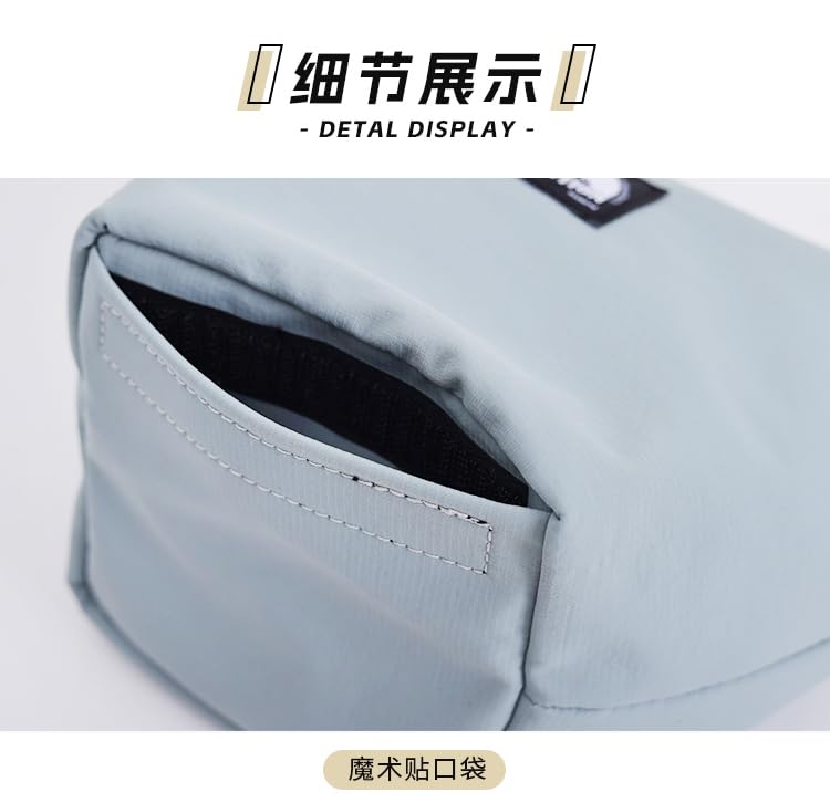 [MYEDITION] Tofu Bag, Casual Commuter Bag, Subway Card Holder, Nylon Crossbody Shoulder Bag, Multicolor, Cute, Genderless, Mobile Phone Bag (Beige)