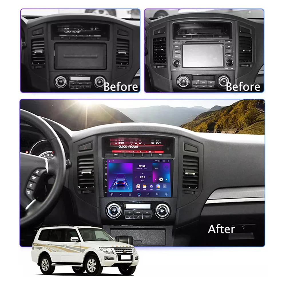 Android Car-Play Car Radio For Mitsubishi Pajero 2006-2014 Multimedia Player Head Unit Stereo GPS Navigation BT WIFI,2+64GB