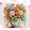 Art Vase Bouquet Diamond Painting  Full Round Diamond Mosaic Landscape Colorful Cross Stitch Kits Room Home Decor Gifts