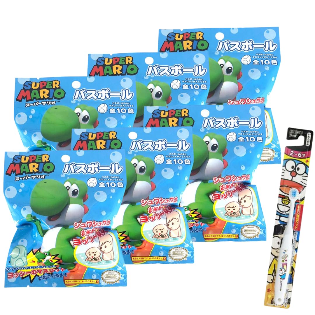 

of Super Mario Yoshi Bath Bombs Mario Sun Art Popular Game Character Mascot Included a free toothpaste tube Kids and Moms will love [Set 6] & - & -