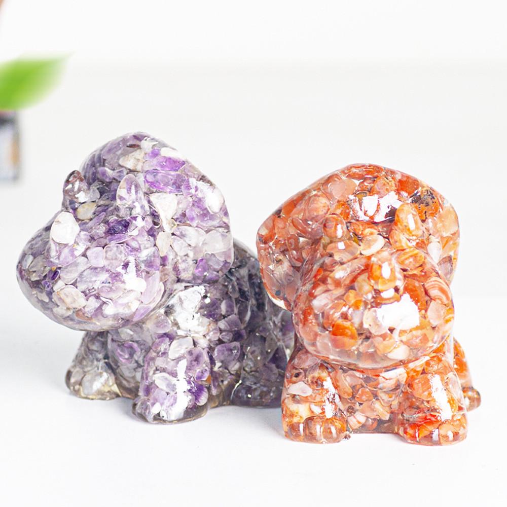 Resin Crystal Dragon Figurine With Cute Animal Design For Home Decor Gift