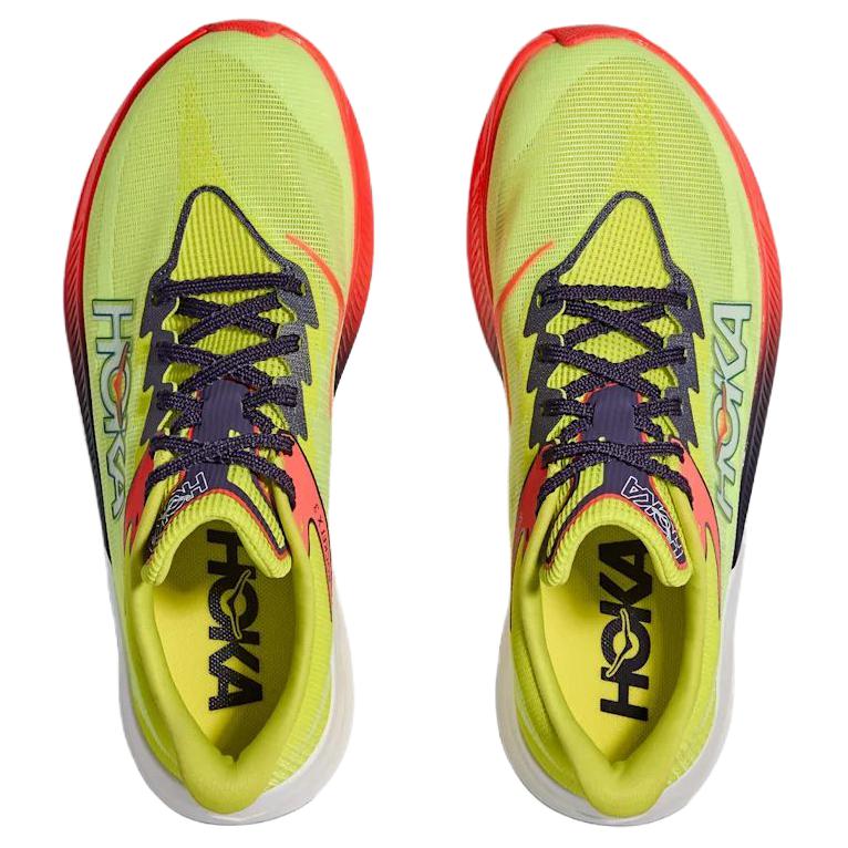 HOKA ONE ONE Rocket X 3 Breathable Running Shoes Unisex Neon Green 1168724-NZS