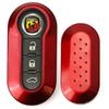 Glans Rood Sleutelhoesje voor FIAT 500 500L 500X Abarth 3-Knops Klapsleutel