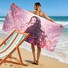Nezuko Kamado Print Beach Towel, Large Soft Quick Dry Towel for Beach Camping Swimming