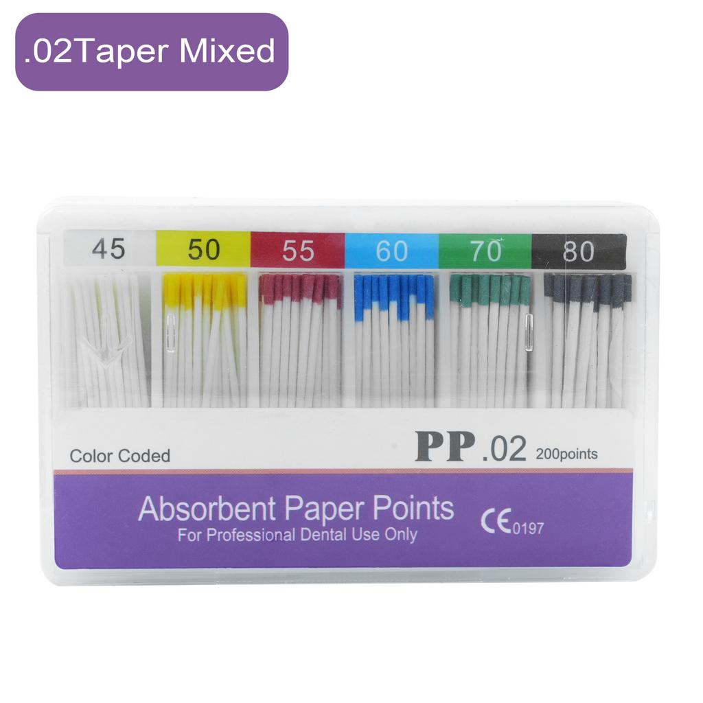 Dental Absorbent Paper Points Moisture Absorbing Paper Tips Taper 0.02 0.04 0.06 Endodontics Dental Clinics Consumables