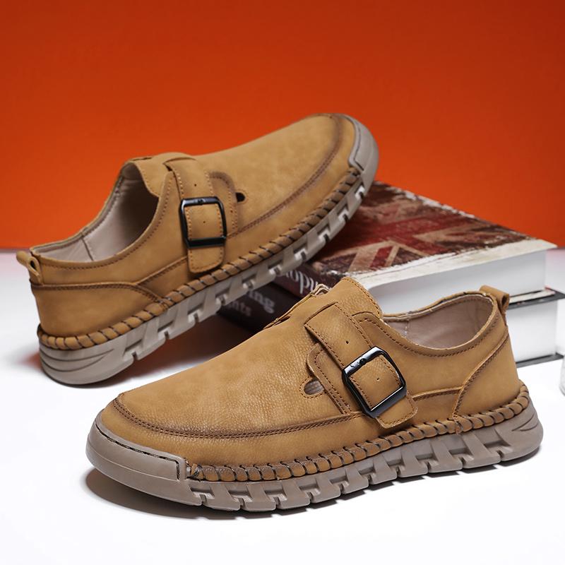 New Men's Casual Shoes Handmade Leather Loafers Comfortable Men's Shoes Quality Leather Flat Moccasins Men's Sneakers