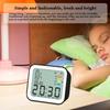 Kids Student Clock Bedside LCD Digital Mute Electronic Clock with Temperature Backlight Display