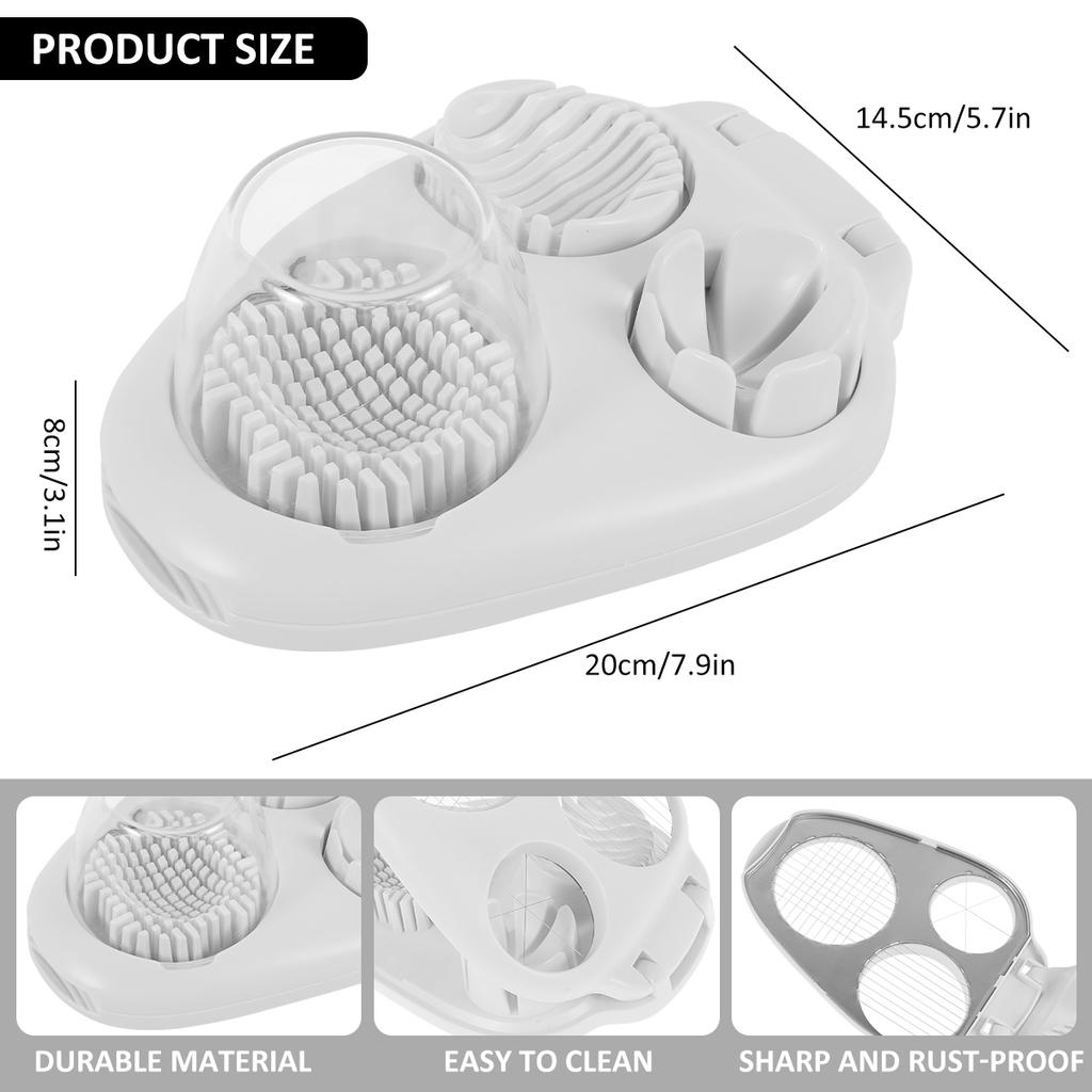 Egg Slicer for Hard Boiled Eggs Stainless Steel Wire Egg Slicer Cutter for Soft Fruit Mushroom Home Kitchen Gadgets