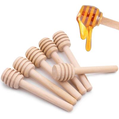 50 Stück Waben-Stäbchen 8cm Mini Holz Honiglöffel Honigrührer Honigstab für Honig Kaffee Marmelade Küchenhelfer