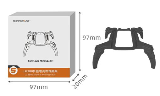 Sunnylife Landing Gear Raise Kit for DJI Mini 2/Mini Se/Mini (Orange) Lg380
