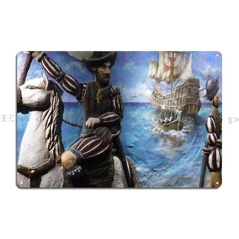 Old World Explorer Gloriagranat Metal Sign Living Room Personalized Club Garage Custom Tin Sign Poster