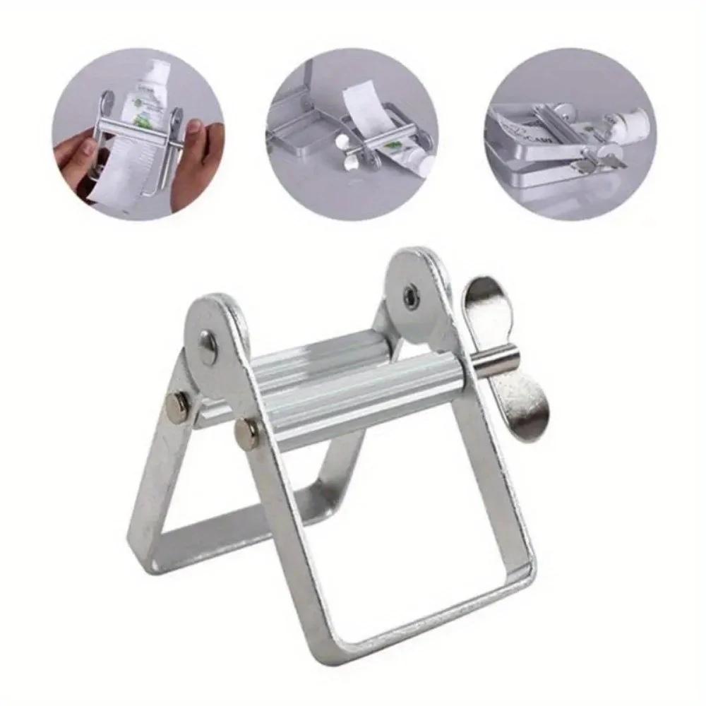 1PC Toothpaste Tube Squeezer Manual Squeezing Clip Stainless Steel Tool Hair Dyeing Cream Gadget Dispenser