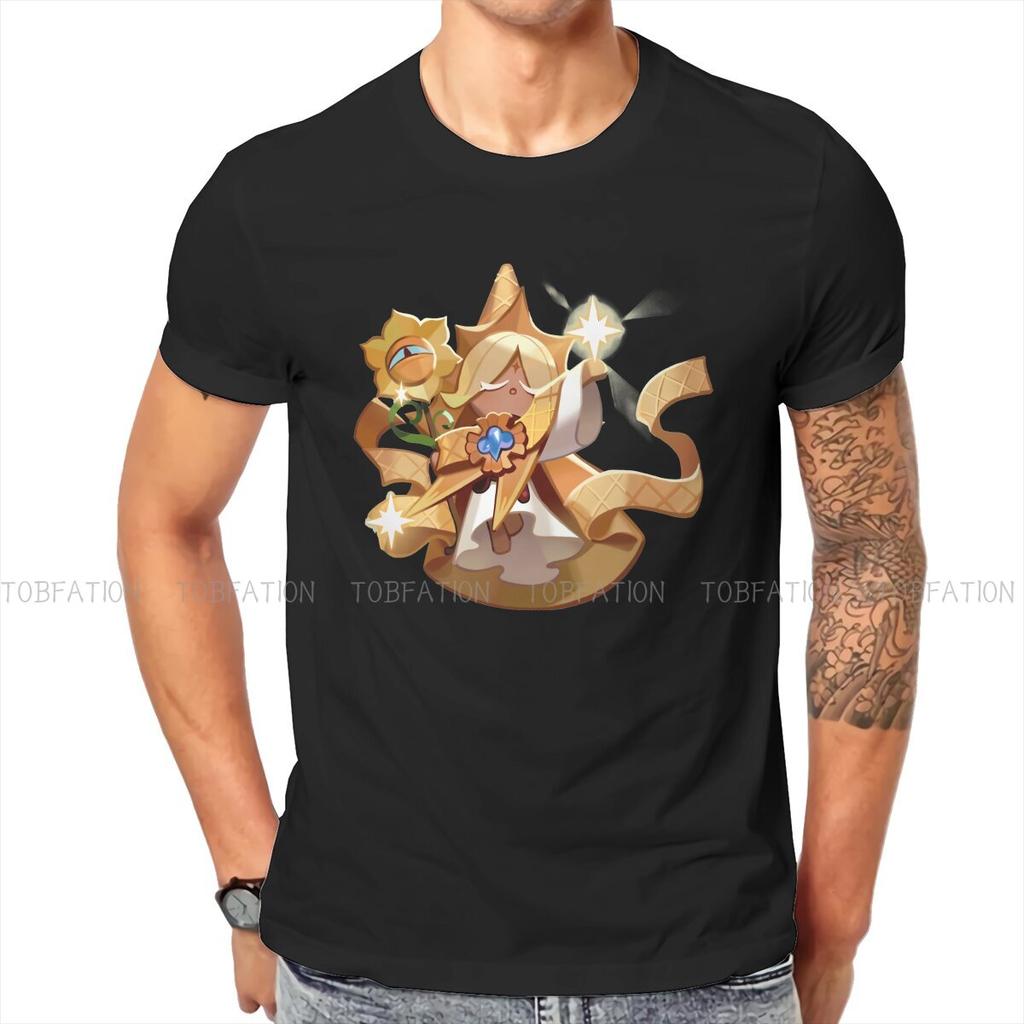 Cookie Run Kingdom Sun Tshirt Homme Men's Polyester Clothing Blusas T Shirt For Men