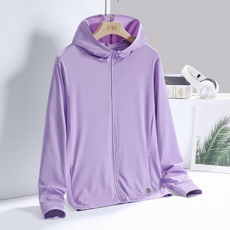 Roupa de Proteção Solar Ultrafina para Mulheres Seda Gelo Proteção UV para Casais Top de Proteção Solar para Esportes ao Ar Livre