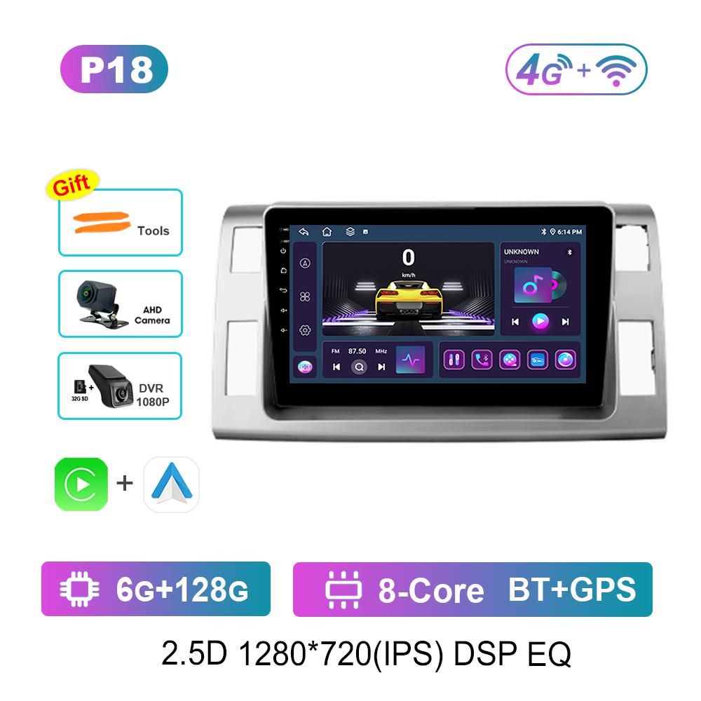 for Toyota Previa 3 2006 - 2019 for Estima 3 2006 - 2016 Radio Multimedia Player Carplay Android  GPS Navi WiF 4G Auto Tools