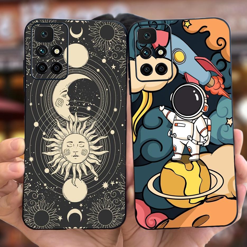 For Xiaomi Redmi 10 2022 Case Cute Astronauts Cartoon Cover Soft Silicone Phone Case For Redmi 10 Prime Redmi10 Back Cover Coque