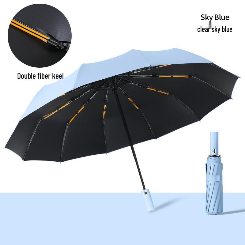 Yuzhan Sturdy Automatic Three-Fold Dual-Use Umbrella
