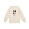 MLB Cartoon Dog Fleece Printed Logo Sports Long Sleeve Crewneck Sweatshirt Unisex Sweatshirt White 31MTC8961-50I
