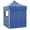 vidaXL Profi-Partyzelt Faltbar mit 4 Seitenwänden 2×2m Stahl Blau