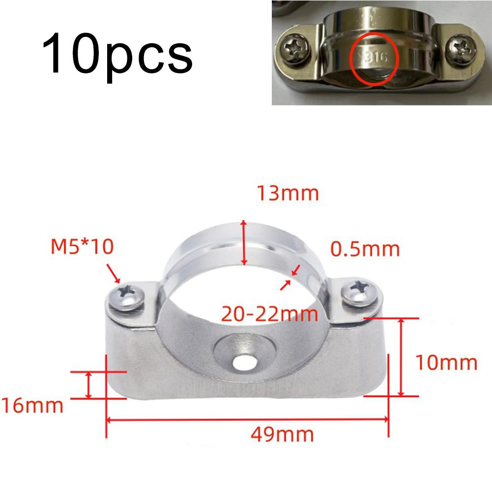 Aluminum Alloy Base 316 Stainless Steel Clamp Home Maintenance Aluminum Alloy Pipe Bracket Widely Used In Fixing