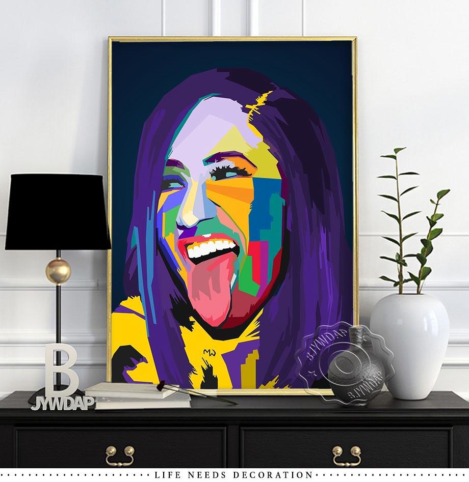 Poster e Stampe di Star della Musica Rap Astratta Moderna Hiphop Rapper Arte da Parete Quadri da Parete Pittura su Tela per Decorazione Domestica Senza Cornice