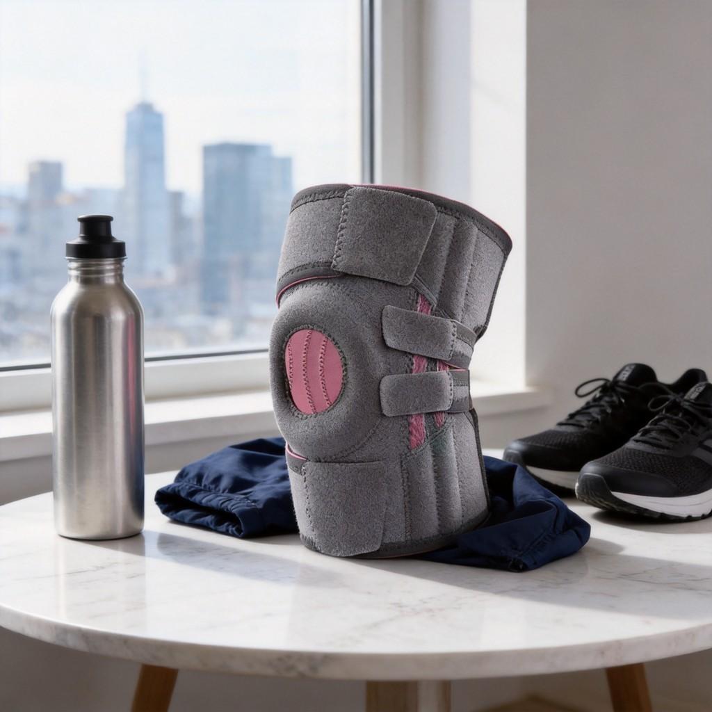 Generic Sports Knee Pads With Breathable Silicone And Nonslip Support For Running And Cycling
