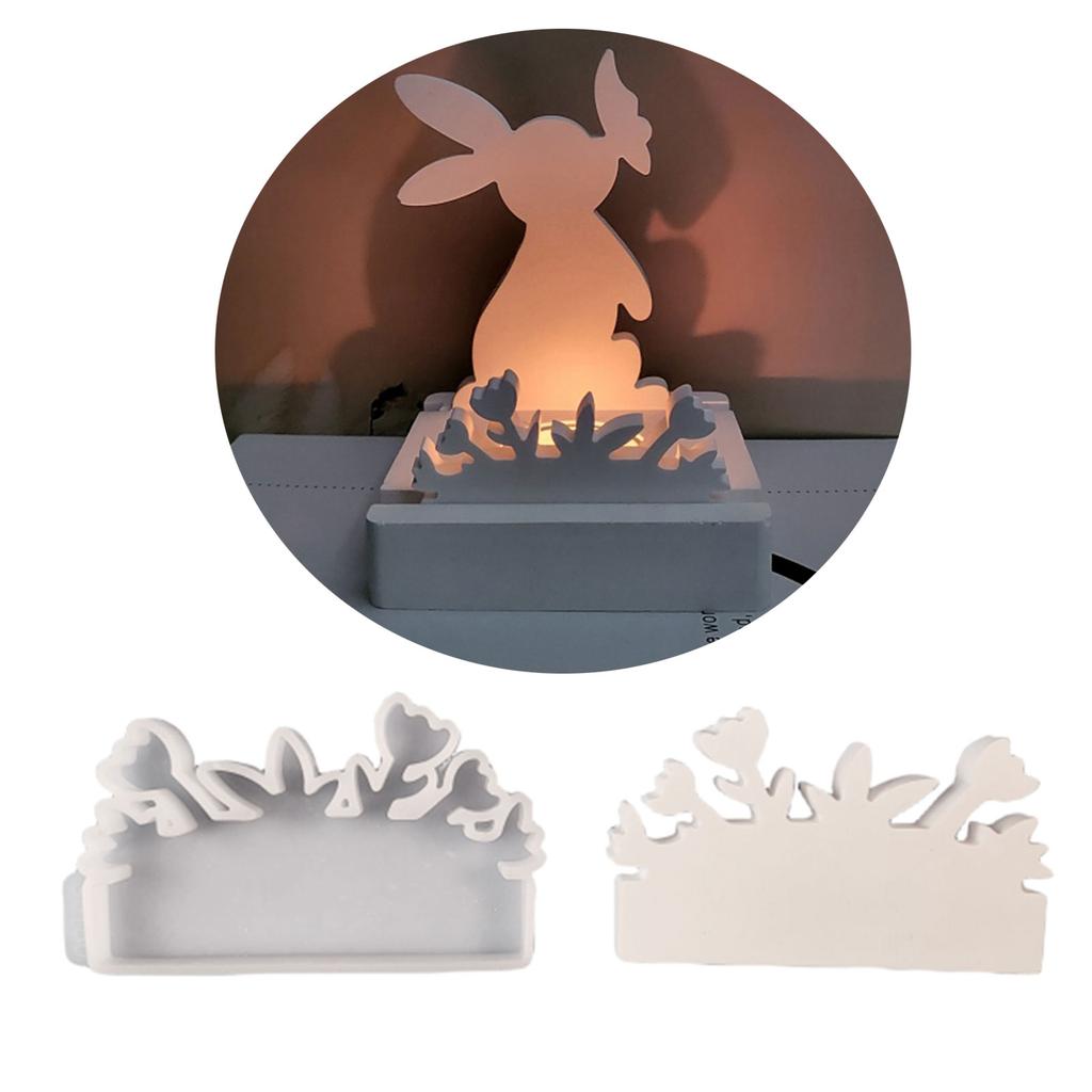 Fence Candle Holder Molds Lawn Silicones Molds Birds Candle Holder Molds for Making Tealight Holder Art Craft Project