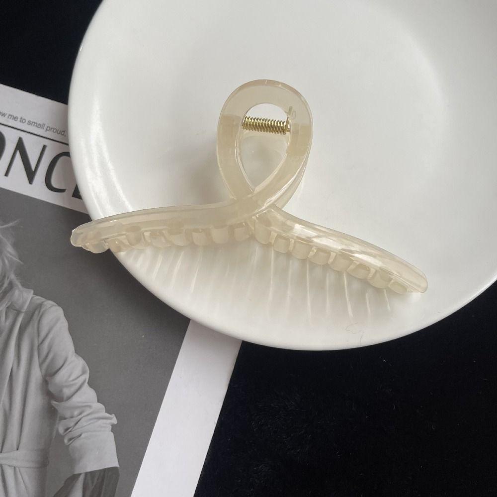 13cm Large Size Jelly Hair Claw Clip Korean Vintage Fashion Hair Claw Elegant Transparent Shark Clip Women Girl Hair Accessory