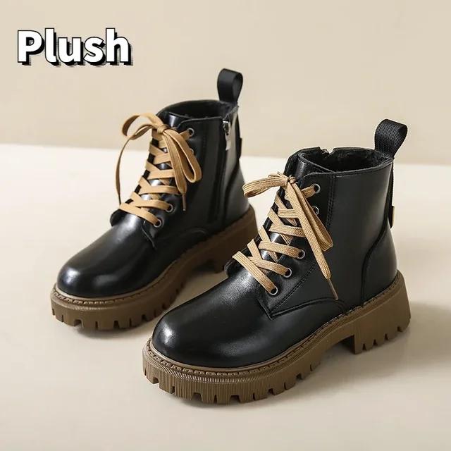 Fashion Women Boots Luxury British Style Women Ankle Boots Comfort Non-Slip Thick Sole Shoes High Quality Women Motorcycle Boots