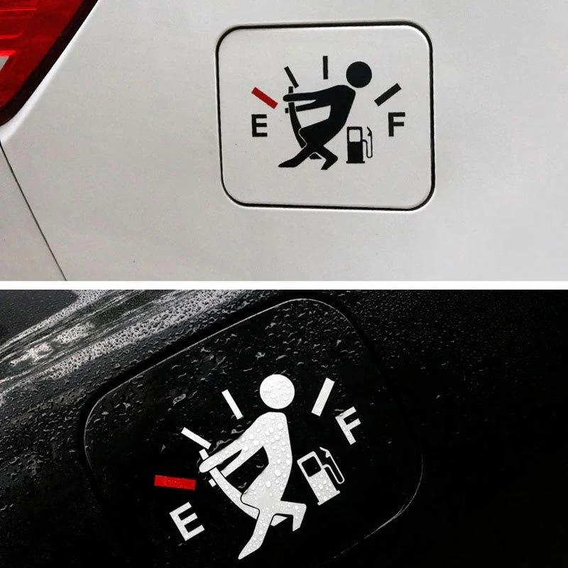 Autostickers Hoge Brandstofconsumptie Stickers Boze Jongens Brandstofmeter Leeg Stickers Auto Waterdicht DIY Decor