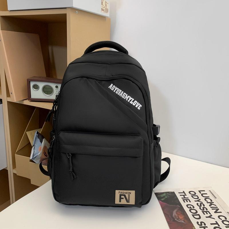 Женский однотонный школьный рюкзак — фото 20