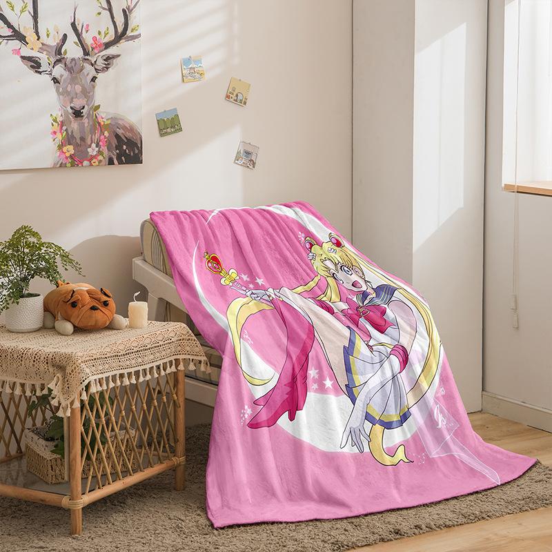 Cartoon Beautiful Girl Series Double-Sided Flannel 3D Digital Printing Blanket Blanket