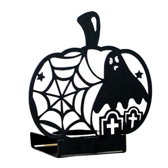 

Подсвечник в виде тыквы на Хэллоуин, сова, летучая мышь, паук, привидение, подставка для свечей в виде чайной свечи, металл D