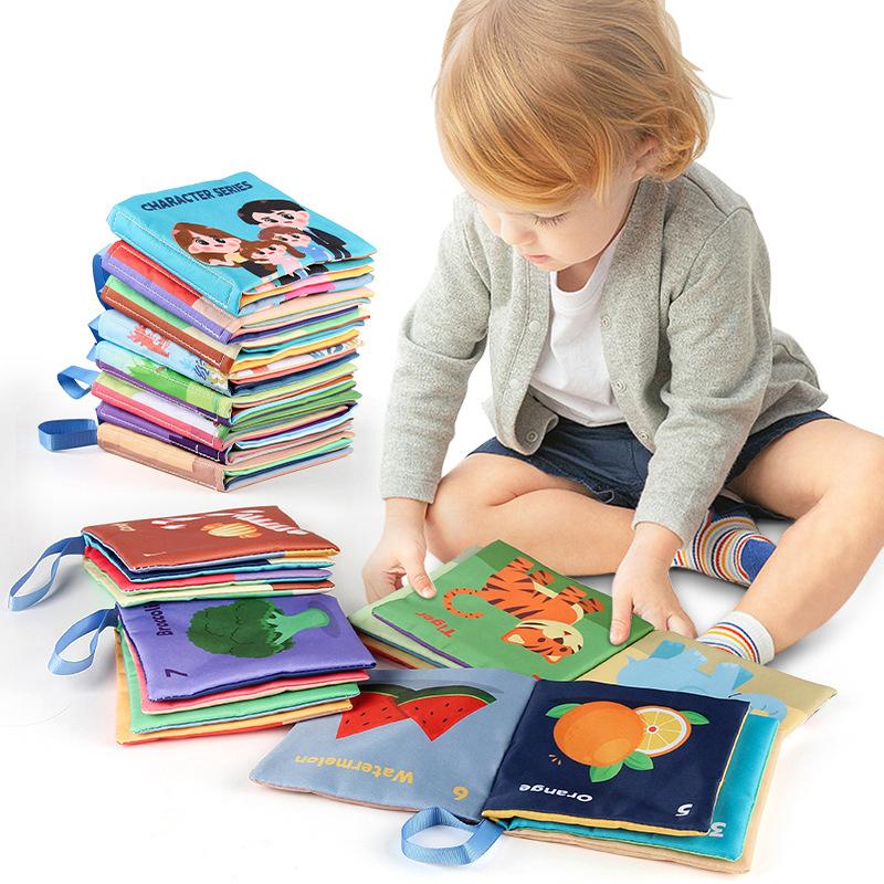 Cloth Book For Early Education Toys 4-Page 8-Sided English Palm Book Books For Kids Manga Book English For Child Kids