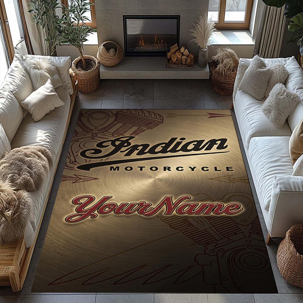 Harley-davidson Motorcycles Personalized Text Carpet Perfect for Outdoor Bedrooms Dormitory Balcony Anti-slip Rug Anime Office Decor