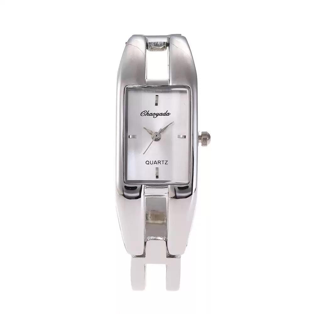 

Кварцевые женские часы Роскошные наручные часы Модные прямоугольные часы белый