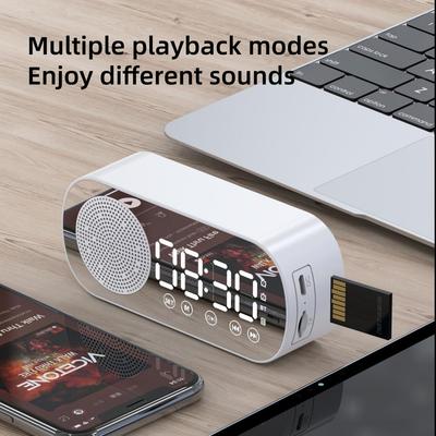 Home Alarm Clock Outdoor Portable Mini Radio New Wireless Bluetooth Card Insertion Speaker