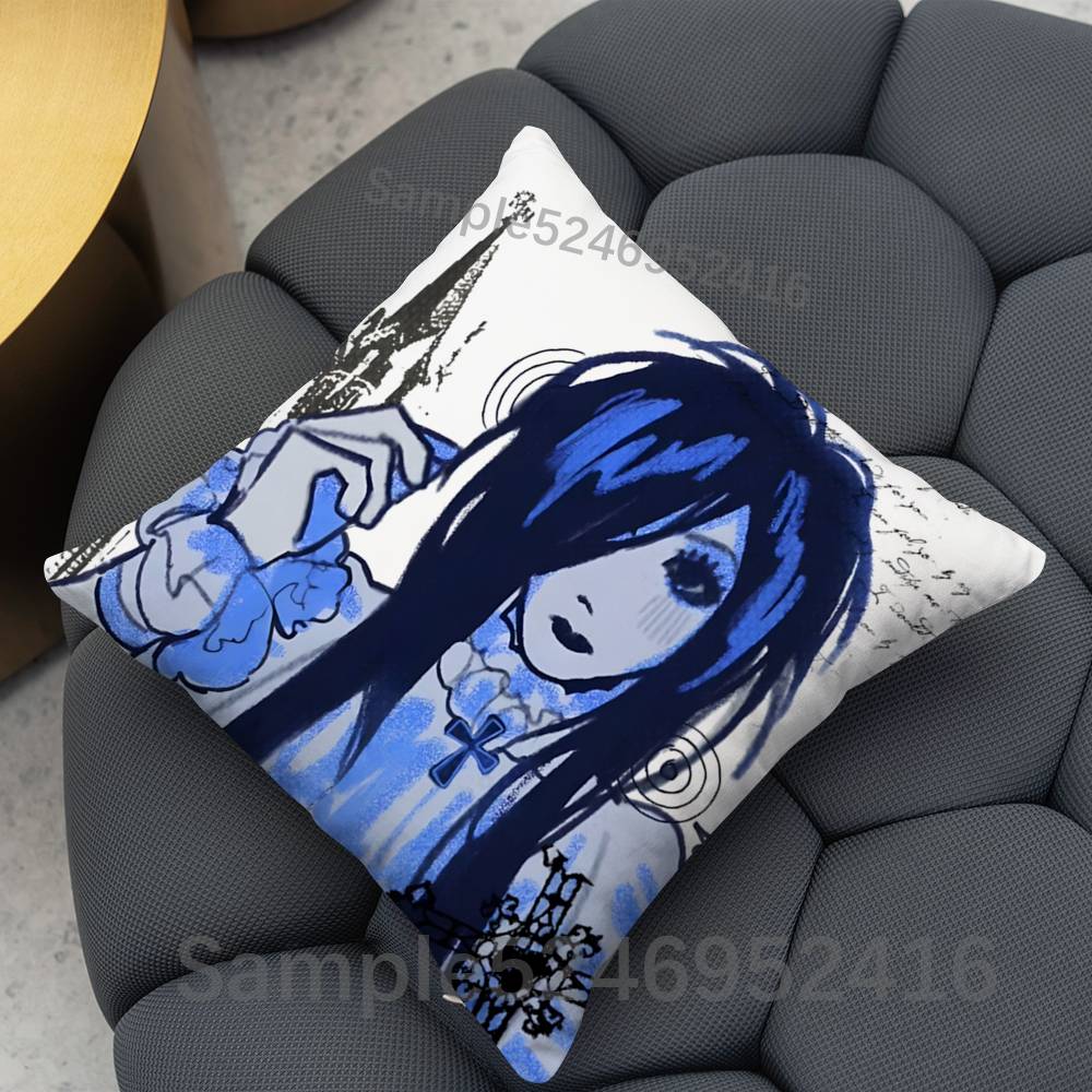 MMalice Mizer Mana Sama Square Cushion Pillow Case Sofa  BedroomLiving Room Backrest Multiple Sizes Washable Covers