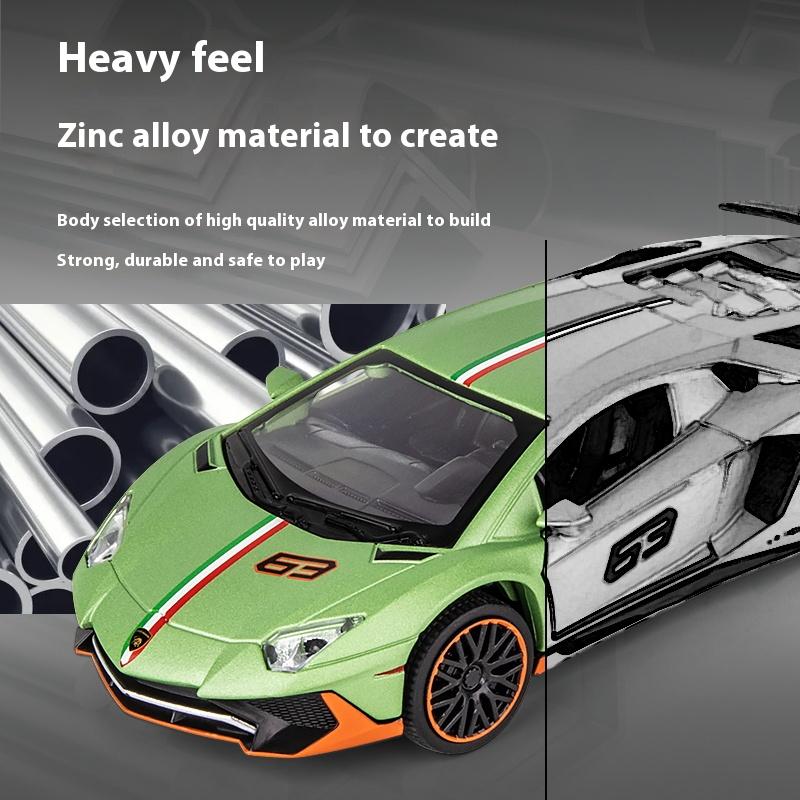 1:32 Lambor Aventador Svj Lp780-4 Sports Car Model Toy With Sound And Lights, Suitable For Birthday Gifts For Kids