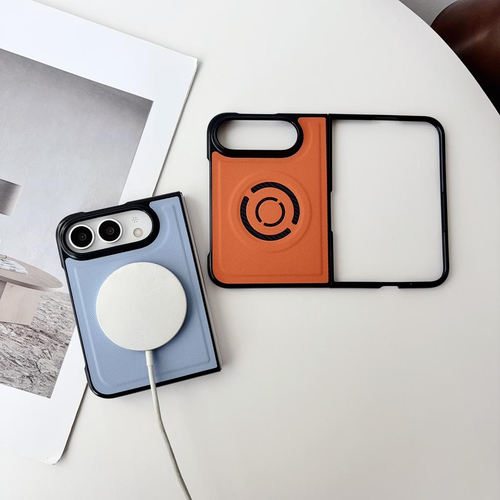 Magnetic For iPhone Duo Fold Case Luxury PU Shockproof Protective Back Cover For Magsafe Wireless Charging Phone Shell Funda