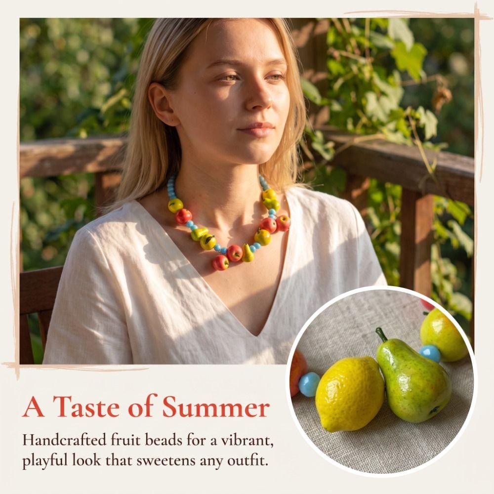 Colorful Beads Multi Layer Choker Stackable Bohemian Collarbone Chain Vacation