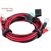 3/8" Ring Eyelet Terminal Battery Boost Cable Heavy-Duty 30A Fuse 12V/24V 12AWG Cord 10Ft