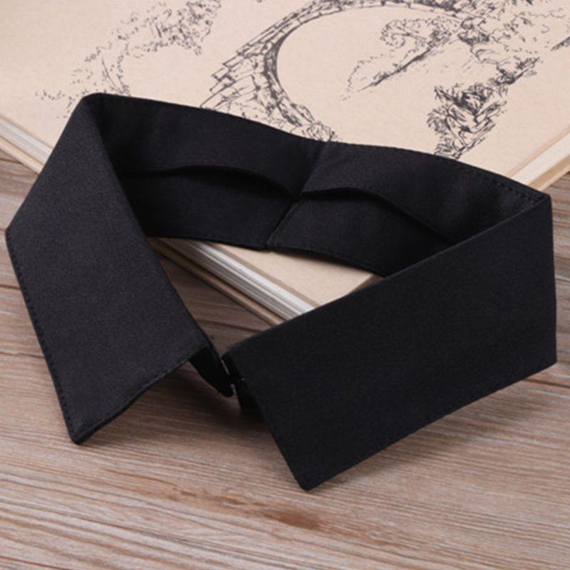 Perfekte Passform Falscher Kragen Falsches Revers Abnehmbare Bluse Mini-Stehkragen Schwarz Weiß Knopf Choker-Halskette Halbe Hemden Für Frauen Mädchen