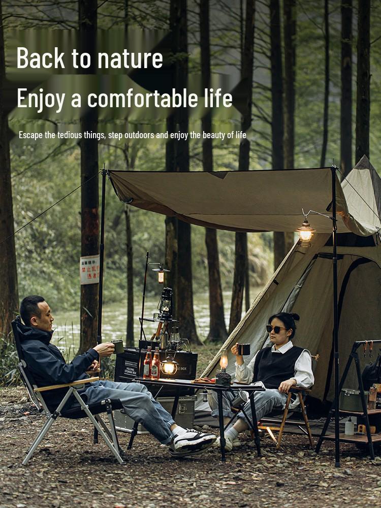Outdoor Foldable Height-Adjustable Aluminum Table: Portable Roll-Up for BBQ, Picnic, or Dining