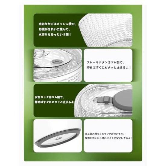 IHUDO Salad Spinner Press Type Vegetable Water Drainer Large Capacity 6L Dryer Multi-Function Draining Bowl Strainer Vegetables Fruits Healthy Life