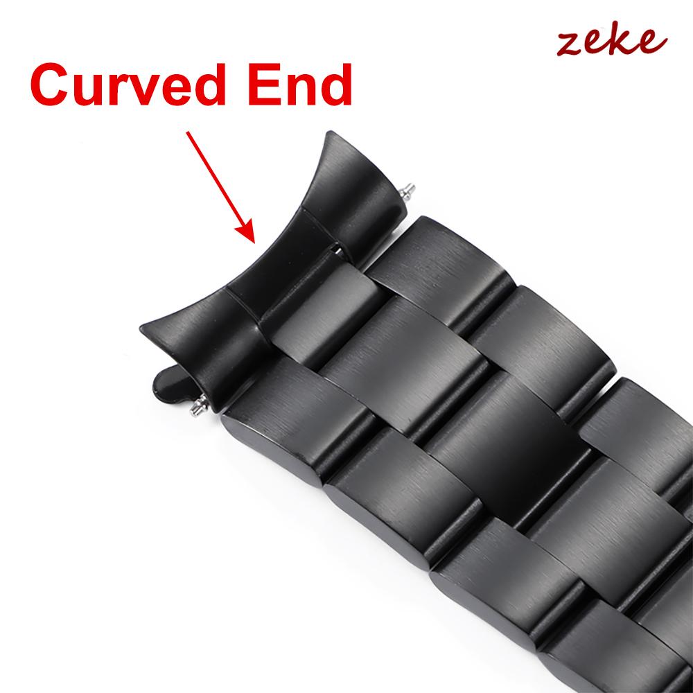 Metalowe bransoletki do zegarka z zakrzywionymi końcówkami Solidna stal nierdzewna Pasek do zegarka dla Seiko 5 SKX009/007 typu Jubilee 20mm 22mm Paski do zegarka