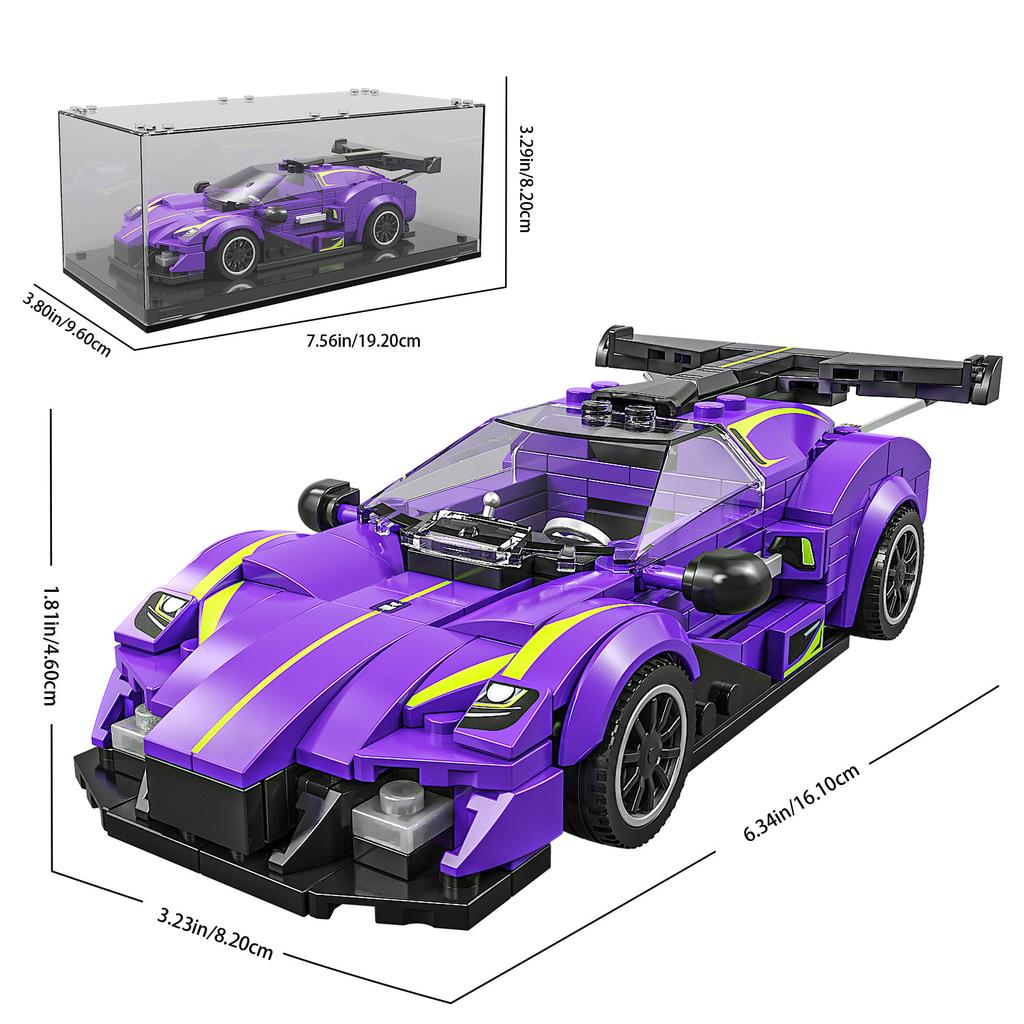 316PCS Building Blocks Sports Car Toy Model Educational Toys Compatible Others Bricks Sets With Transparent Display Box Gifts