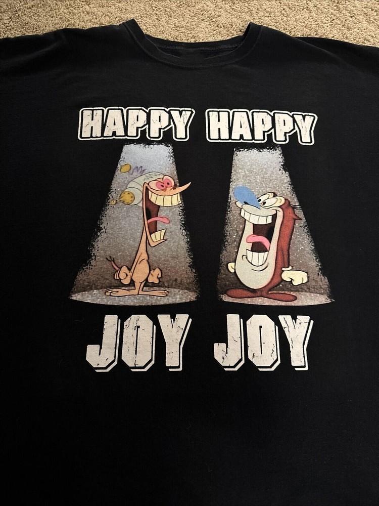 Ren And Stimpy Happy Happy Joy Joy T-Shirt Unisex Size S-5XL VN2158 Unisex T-Shirt XL