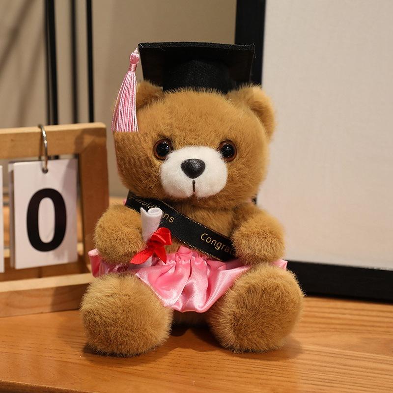 Dress Dr. Bear Doll Plush Toy Dr. Hat Bear Hug Bear Doll Ragdoll Graduation Gift